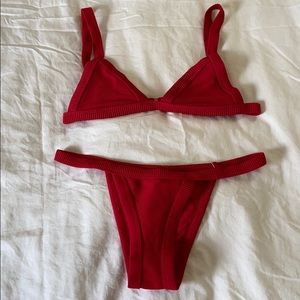 Twin Red Bikini